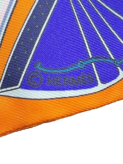 Pre-owned Hermes 2017 Les Voitures A Transformation Silk Twilly Scarf Scarves In Multi