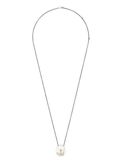 Rosa Maria Oval-pendant Necklace In Metallic