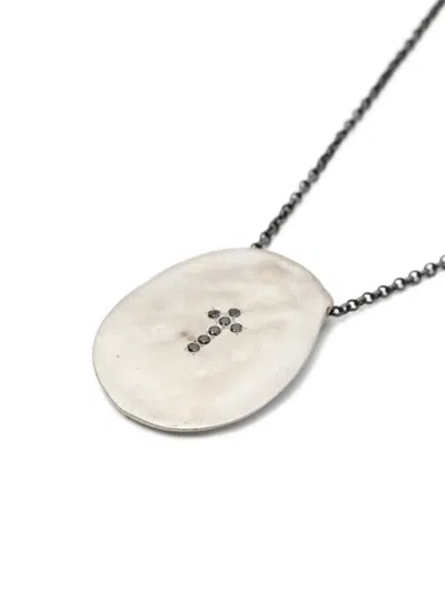 Rosa Maria Oval-pendant Necklace In Metallic