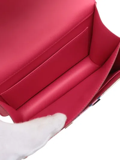 Pre-owned Hermes 2021 Limited Edition Mini Swift And Marble Silk Constance Iii 18 Crossbody Bag In Multi