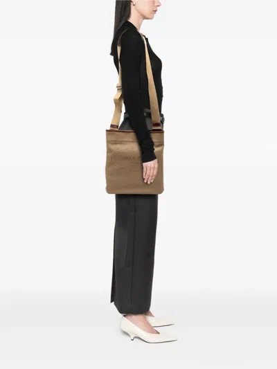 Pre-owned Prada 2013-2025 Canvas Canapa Logo Crossbody Bag In Brown