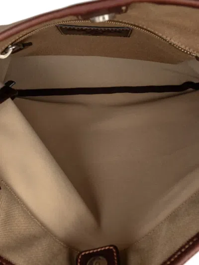 Pre-owned Prada 2013-2025 Canvas Canapa Logo Crossbody Bag In Brown