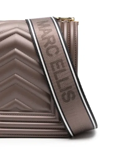 Marc Ellis Medium Flat Wave Cross Body Bag In Brown