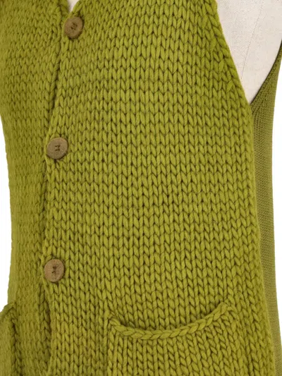 Pre-owned Kenzo Ribbed Knitted Vest In Green