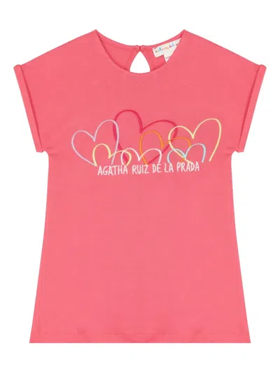 Agatha Ruiz De La Prada Heart Print Leggings Set In Pink