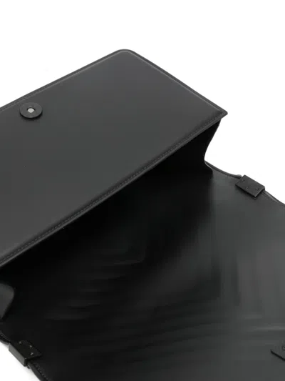 Marc Ellis Medium Chevron Chain-strap Shoulder Bag In Black