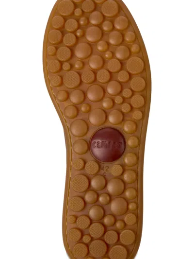 Camper Pelotas Suede Panelled Leather Sneakers In Brown