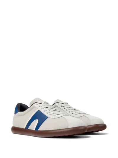 Camper Pelotas Soller Blue Panel Sneakers In White