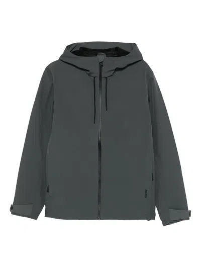 Rains Hooded Softshell Rain Jacket In Gray
