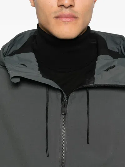Rains Hooded Softshell Rain Jacket In Gray