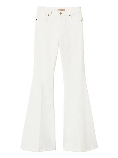 Twinset Flared Trousers In White