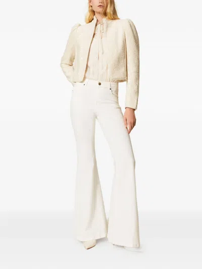 Twinset Flared Trousers In White