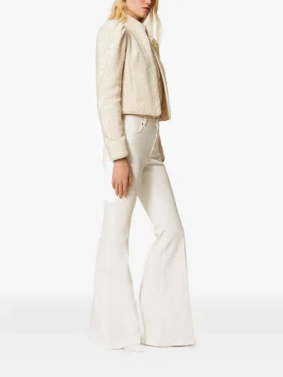 Twinset Flared Trousers In White