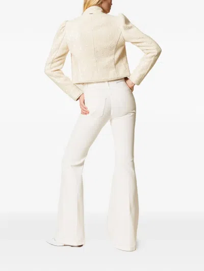 Twinset Flared Trousers In White