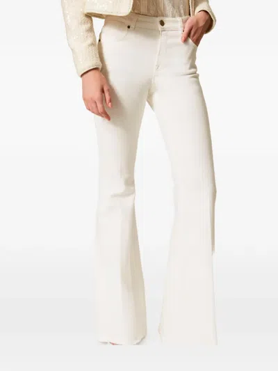 Twinset Flared Trousers In White