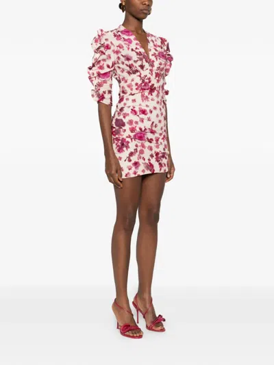 Isabel Marant Ruffled Flora-print Mini Dress In Multi