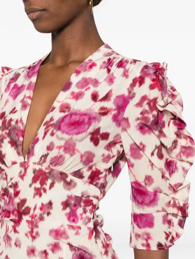 Isabel Marant Ruffled Flora-print Mini Dress In Multi