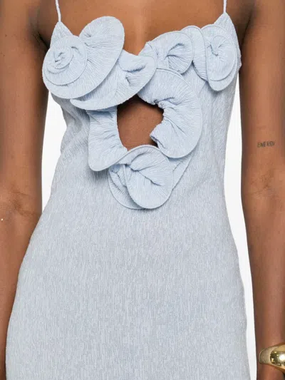 Magda Butrym Embellished Textured Lyocell-blend Mini Dress In Multi