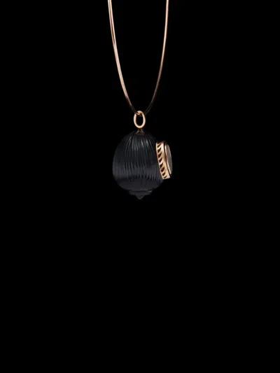 Dezso Coquito Polki Diamond And Onyx Necklace In Black