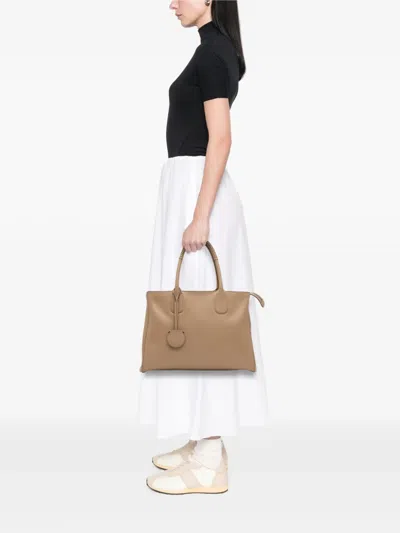 Pre-owned Ferragamo 2021 Small Leather Nolita Tote Bag In Brown