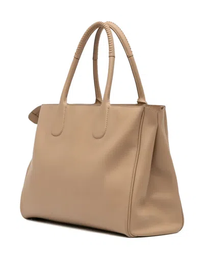 Pre-owned Ferragamo 2021 Small Leather Nolita Tote Bag In Brown