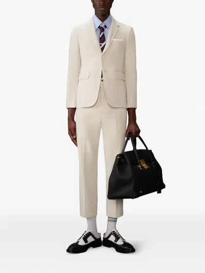 Thom Browne Button-fastening Blazer In White