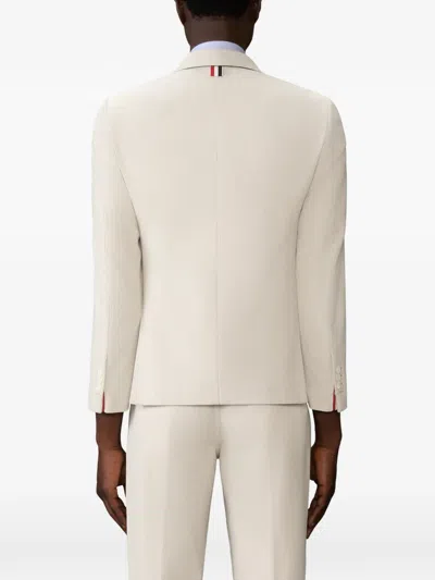 Thom Browne Button-fastening Blazer In White