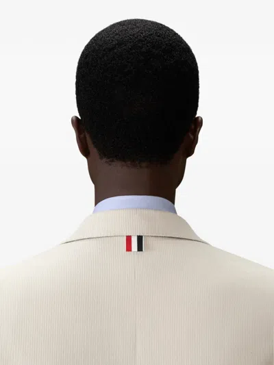 Thom Browne Button-fastening Blazer In White