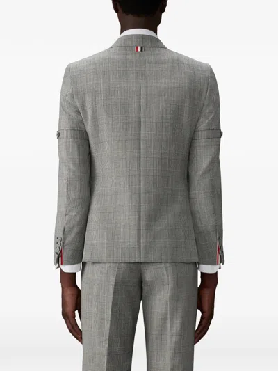 Thom Browne Prince Of Wales-patterned Blazer In Gray