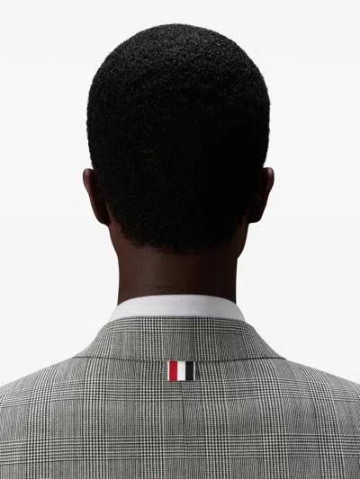 Thom Browne Prince Of Wales-patterned Blazer In Gray