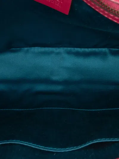 Pre-owned Gucci 2016-2025 Large Gg Marmont Matelasse Velvet Embroidered Blind For Love Shoulder Bag In Pink