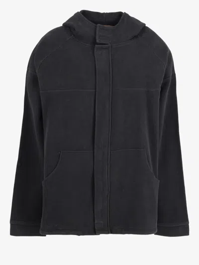 Pre-owned Fendi Zip Pocket Hoodie In Black