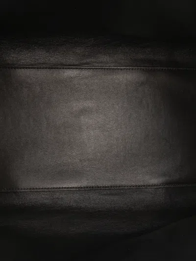 Pre-owned Saint Laurent 2019 Large Shearling Sac De Jour Satchel In Black