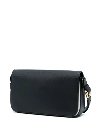 Pre-owned Fendi 2018-2025 Leather 3baguette Shoulder Bag In Black