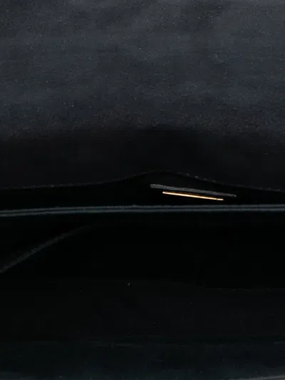 Pre-owned Fendi 2018-2025 Leather 3baguette Shoulder Bag In Black