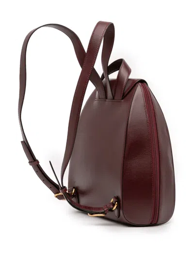 Pre-owned Cartier 1980-2000 Leather Must De  Backpack In Red