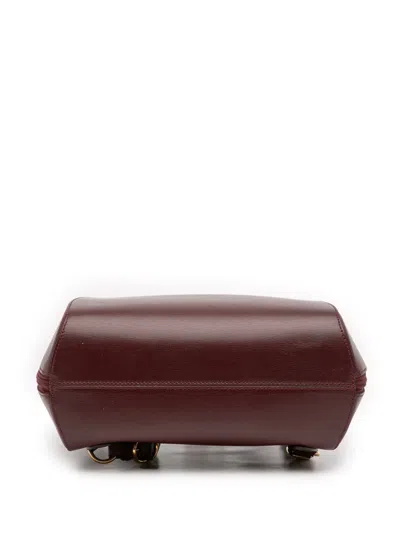 Pre-owned Cartier 1980-2000 Leather Must De  Backpack In Red