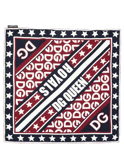 Dolce & Gabbana Printed Dg Logo Scarf In Multi