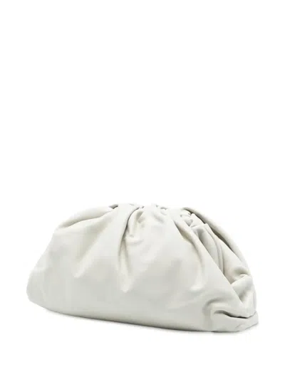Pre-owned Bottega Veneta 2012-2025 Lambskin The Pouch Clutch Bag In White