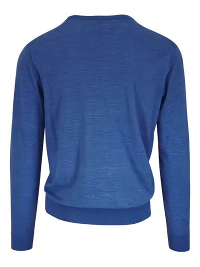 Peter Millar Ribbed-knit Sweater In Blue