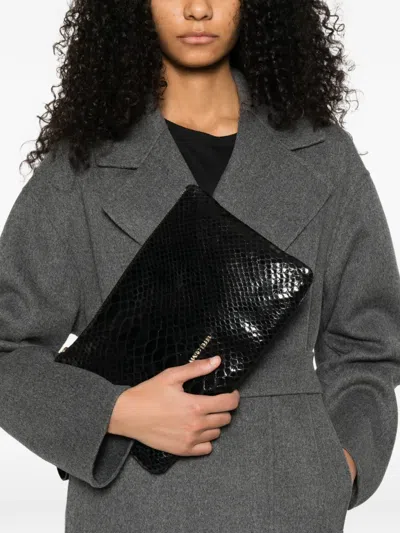 Marc Ellis Zip Clutch Bag In Black