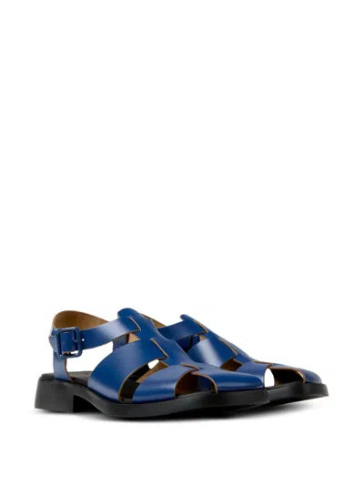 Camper Dana Buckled Leather Sandals In Blue