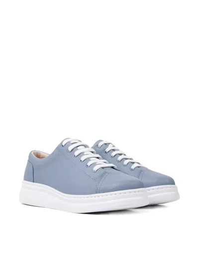 Camper Runner Up Leather Sneakers In Blue