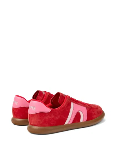 Camper Pelotas Soller Stripe Leather Sneakers In Red