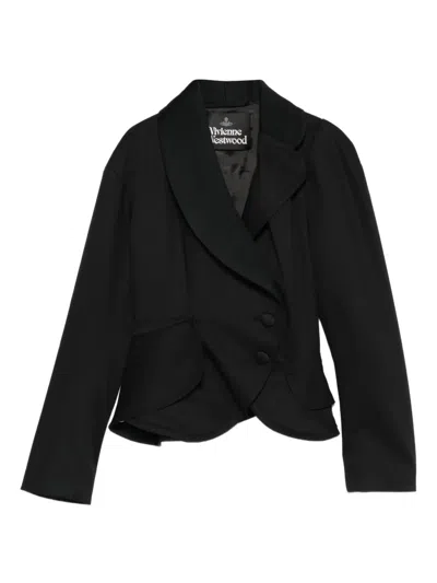 Vivienne Westwood Stormy Shawl-lapel Button Blazer In Black
