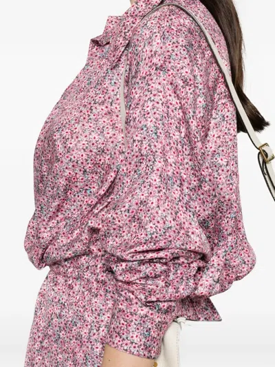 Isabel Marant Harmony Floral Mini Dress In Pink