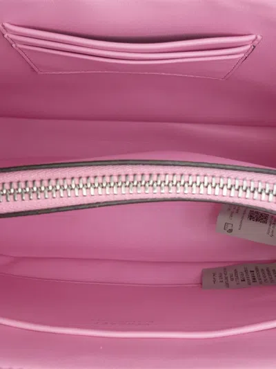 Pre-owned Versace 2000-2025 Quilted Leather Virtus Tote Bag In Pink