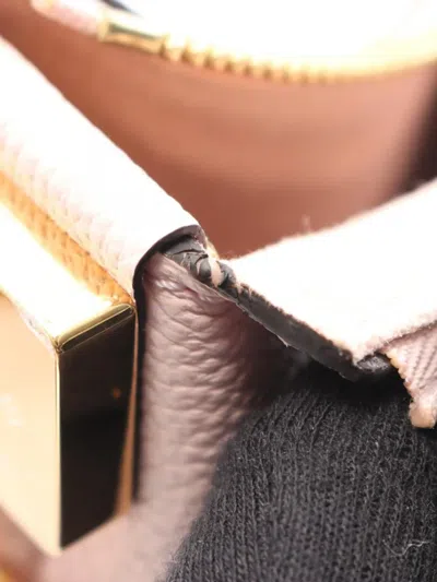 Pre-owned Louis Vuitton 2021 Monogram Giant Empreinte By The Pool Marshmallow Pm Satchel In Pink