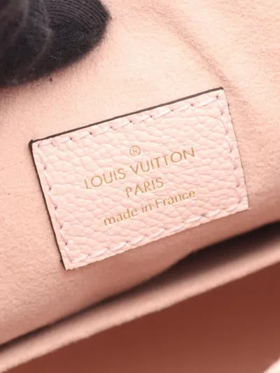 Pre-owned Louis Vuitton 2021 Monogram Giant Empreinte By The Pool Marshmallow Pm Satchel In Pink