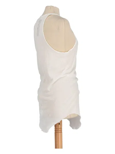 Pre-owned Rick Owens Vintage Basic Rib Racerback Top In White
